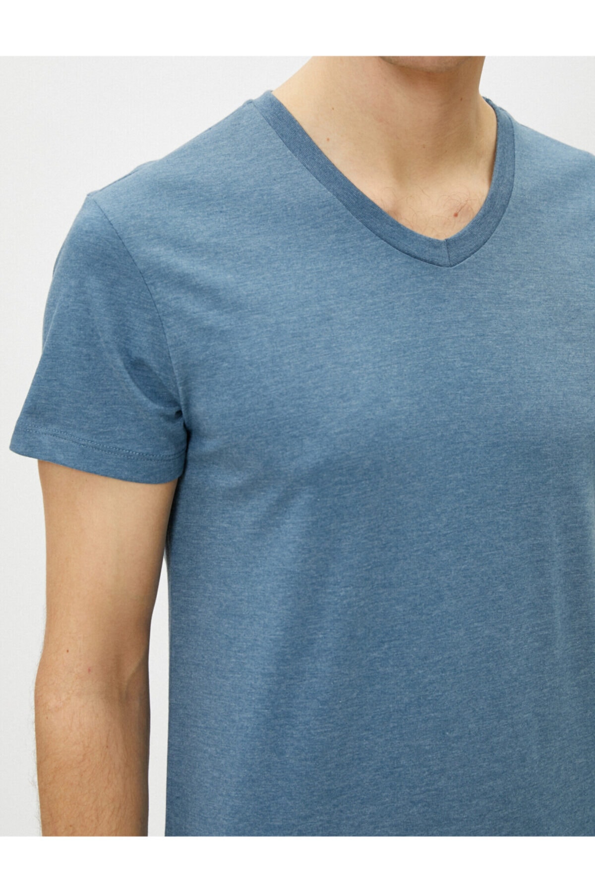 تیشرت مردانه آبی کوتون | 1YAM12324LK اورجینال - تصویر 5