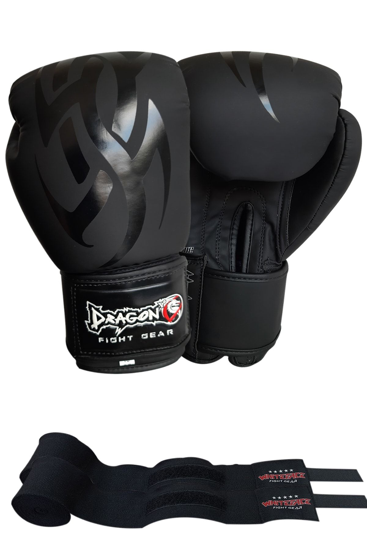 Dragondo-Black Mamba Boxing Gloves Twins Model and Bandage Set of 2 1