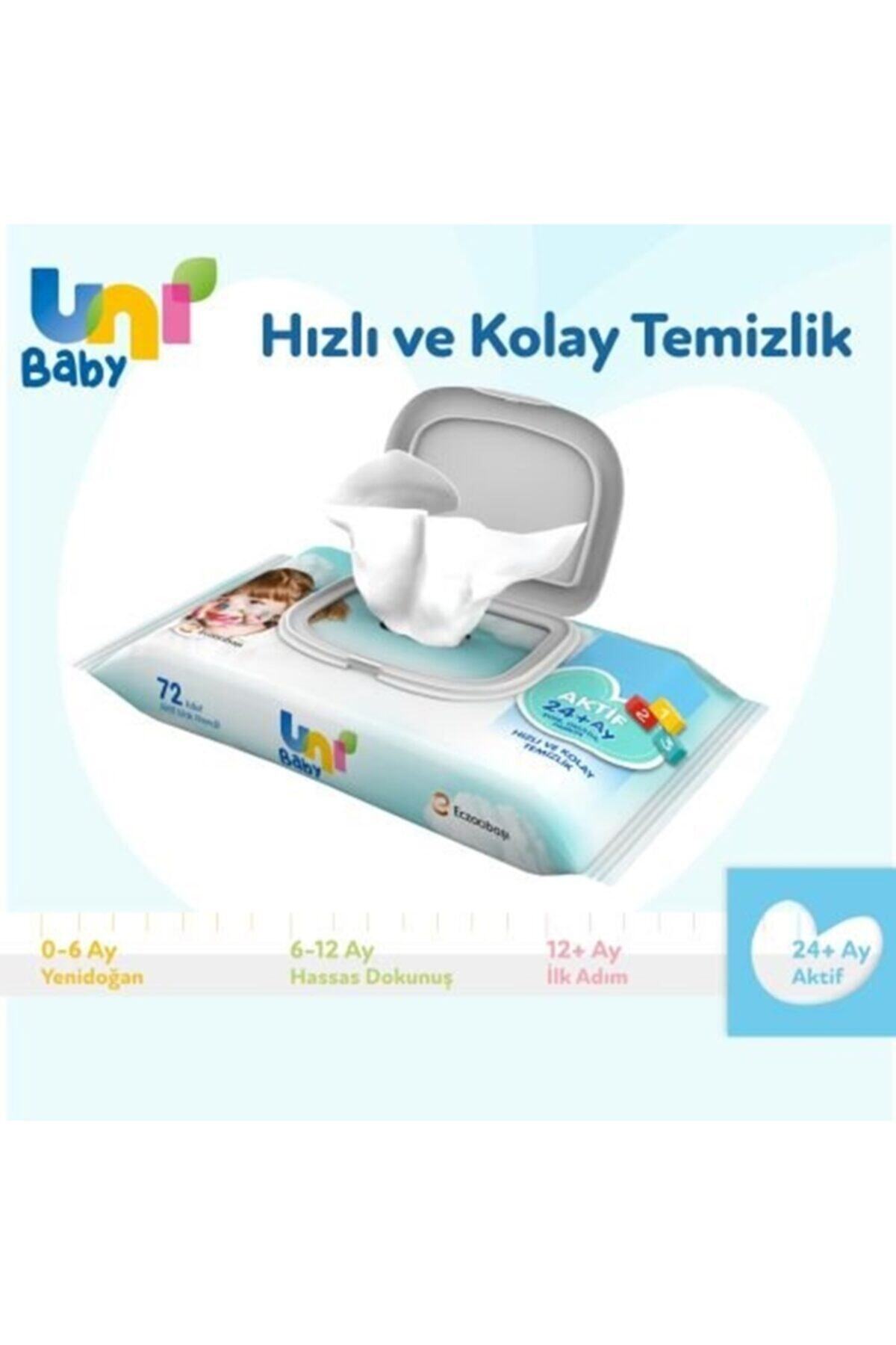 Uni Baby Aktif Islak Mendil Havlu 24 X 72 Yaprak 1728 Yaprak fotoğrafı 6 (önizleme)