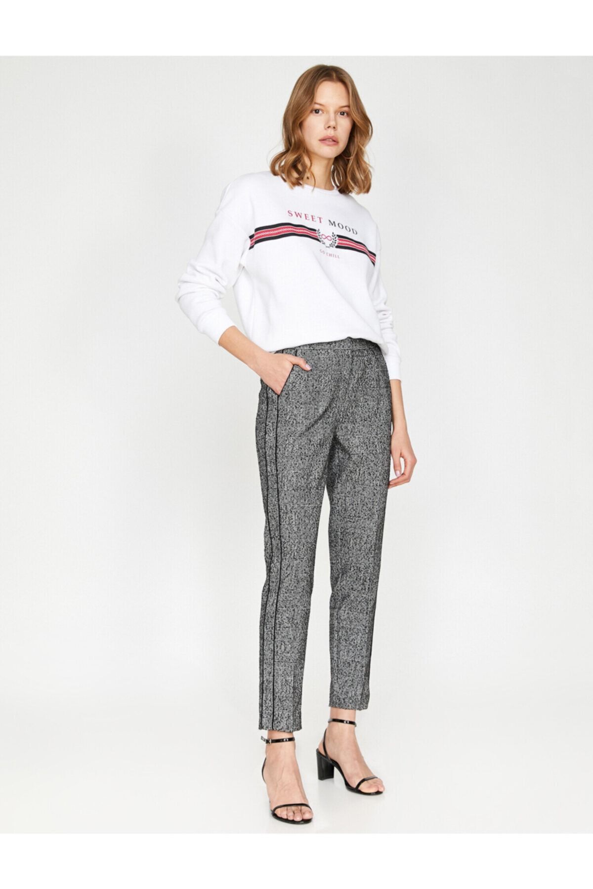 Koton-Women's Black Trousers 9YAK46517IW 2