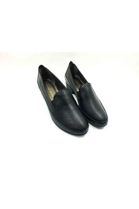 Hakiki Deri Günlük Kadın Ayakkabısı Siyah 86 86 T120