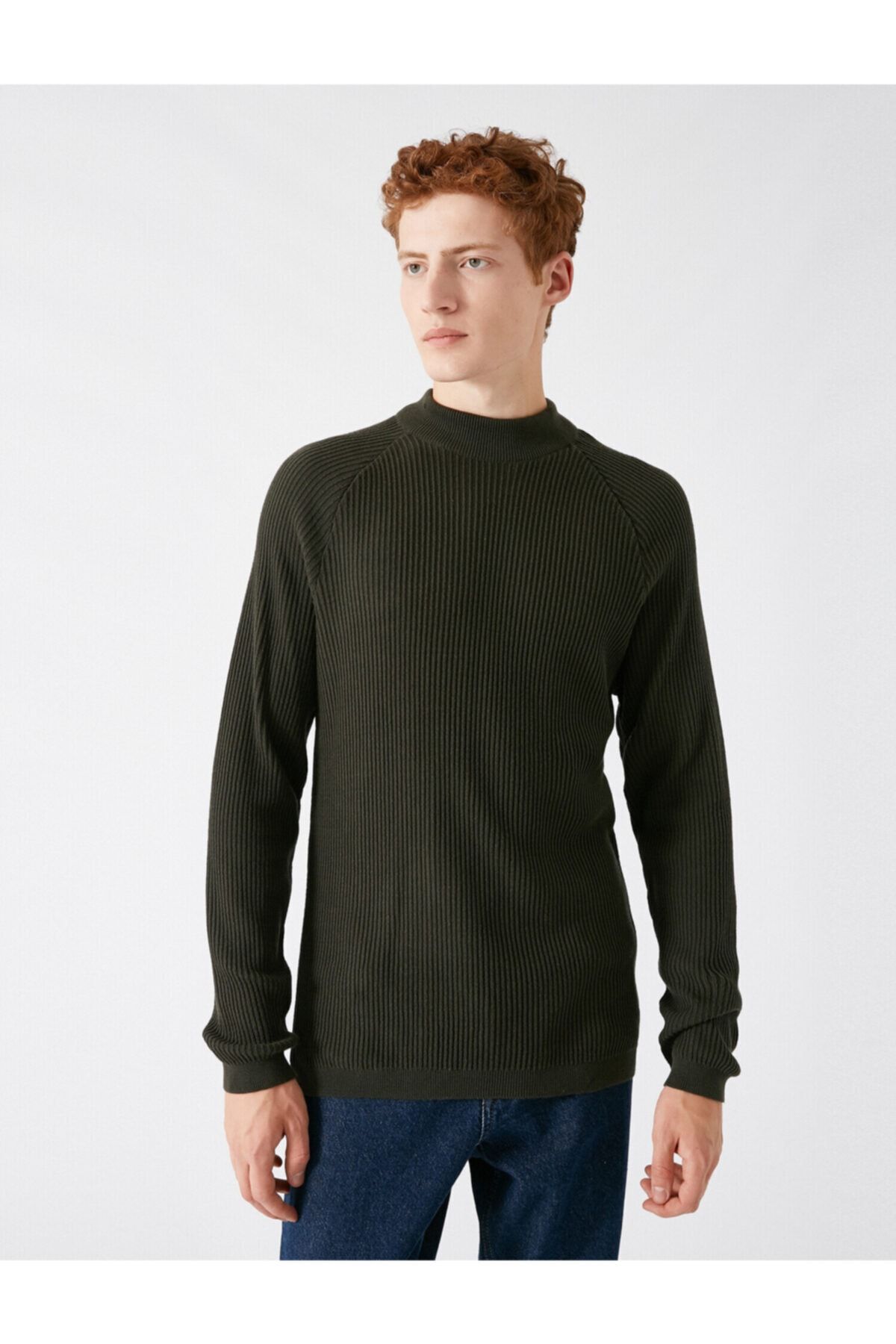 Koton Pullover Khaki Regular Fit Fast ausverkauft FN8066