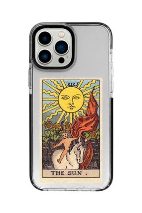 Iphone 13 Uyumlu Siyah Kenarlı Anti Shock The Sun Desenli Telefon Kılıfı IP13PMANTI-136