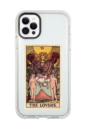 Iphone 11 Pro Beyaz Kenarlı Anti Shock The Lovers Desenli Telefon Kılıfı IP11PANTI-262