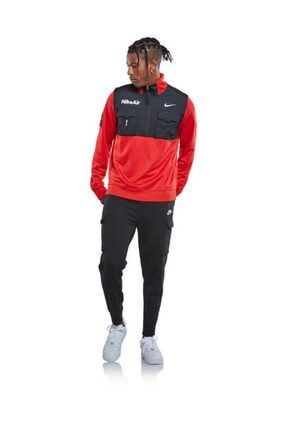 Sportswear Air Erkek Kırmızı Polyester Sweatshirt CU4168-657 BS-CU4168-657