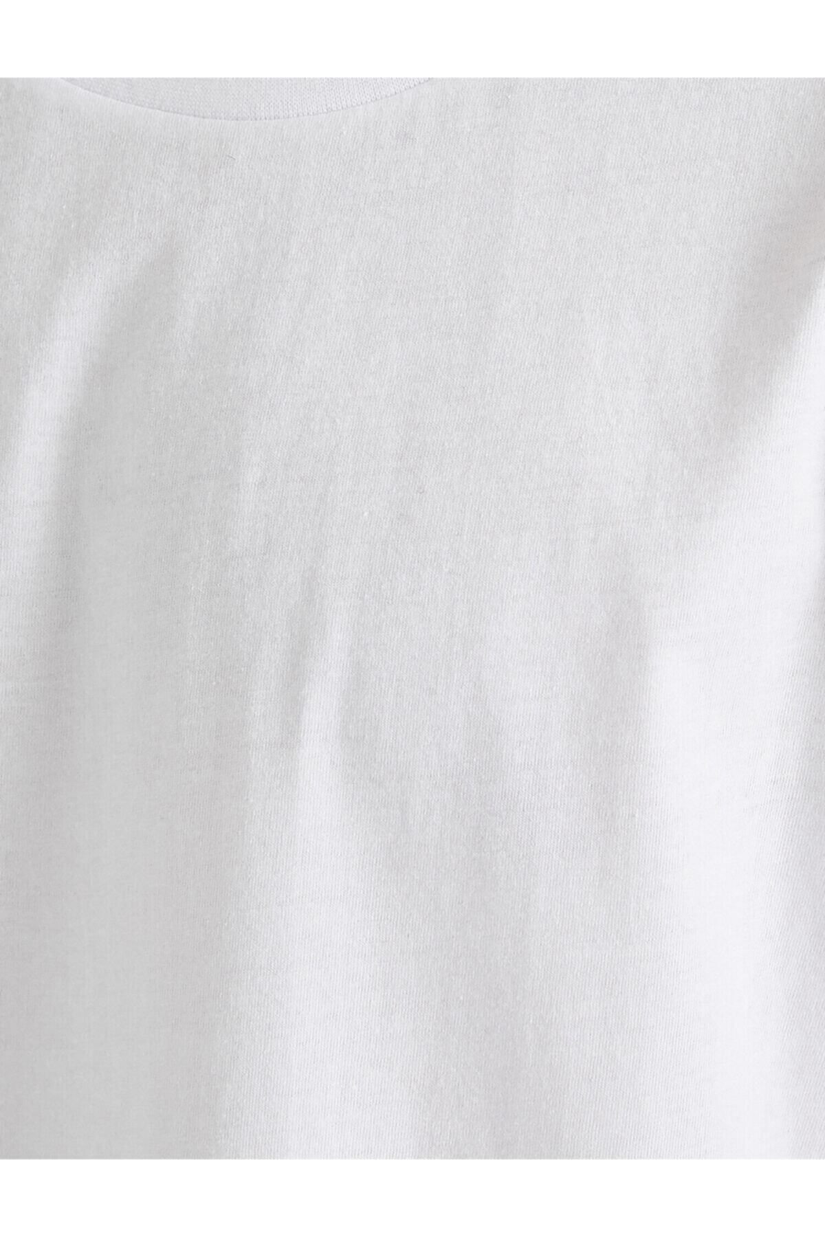 تیشرت مردانه سفید کوتون | 2KAM12136LK اورجینال - تصویر 6
