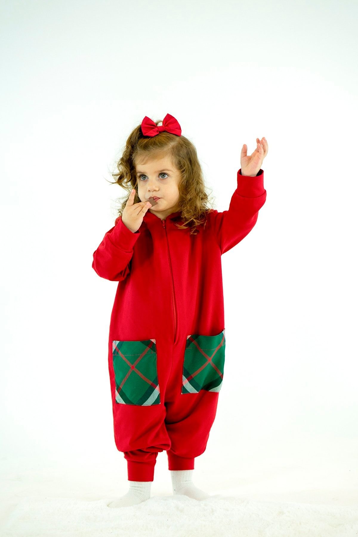 Red hooded jumpsuit shop