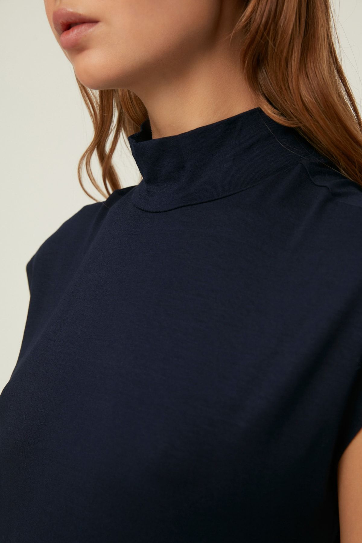 Trendyol Modest-Marineblau-Stein 2er-Pack ärmelloses Unterhemd mit Stehkragen Tunika-Futter TCTSS21UK0033 6