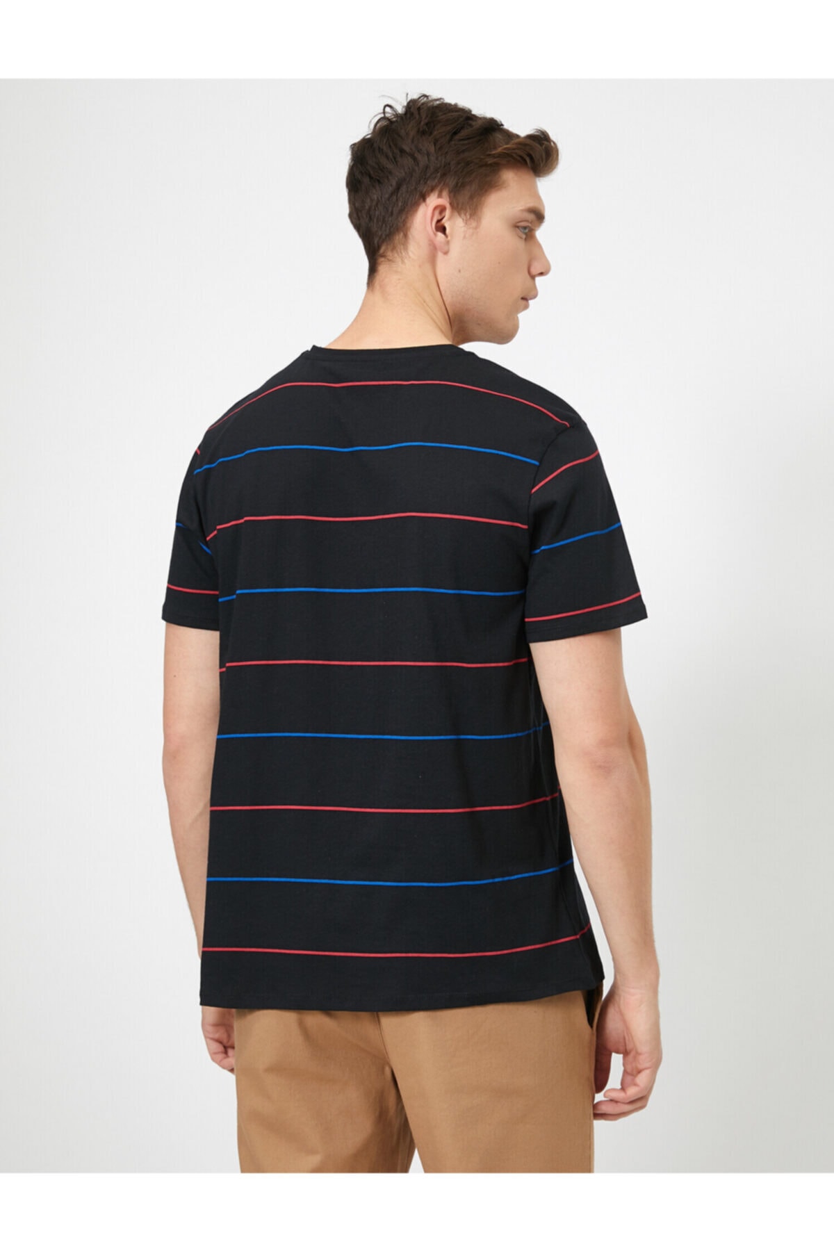 تیشرت مردانه مشکی کوتون | 0YAM14729OK اورجینال - تصویر 4