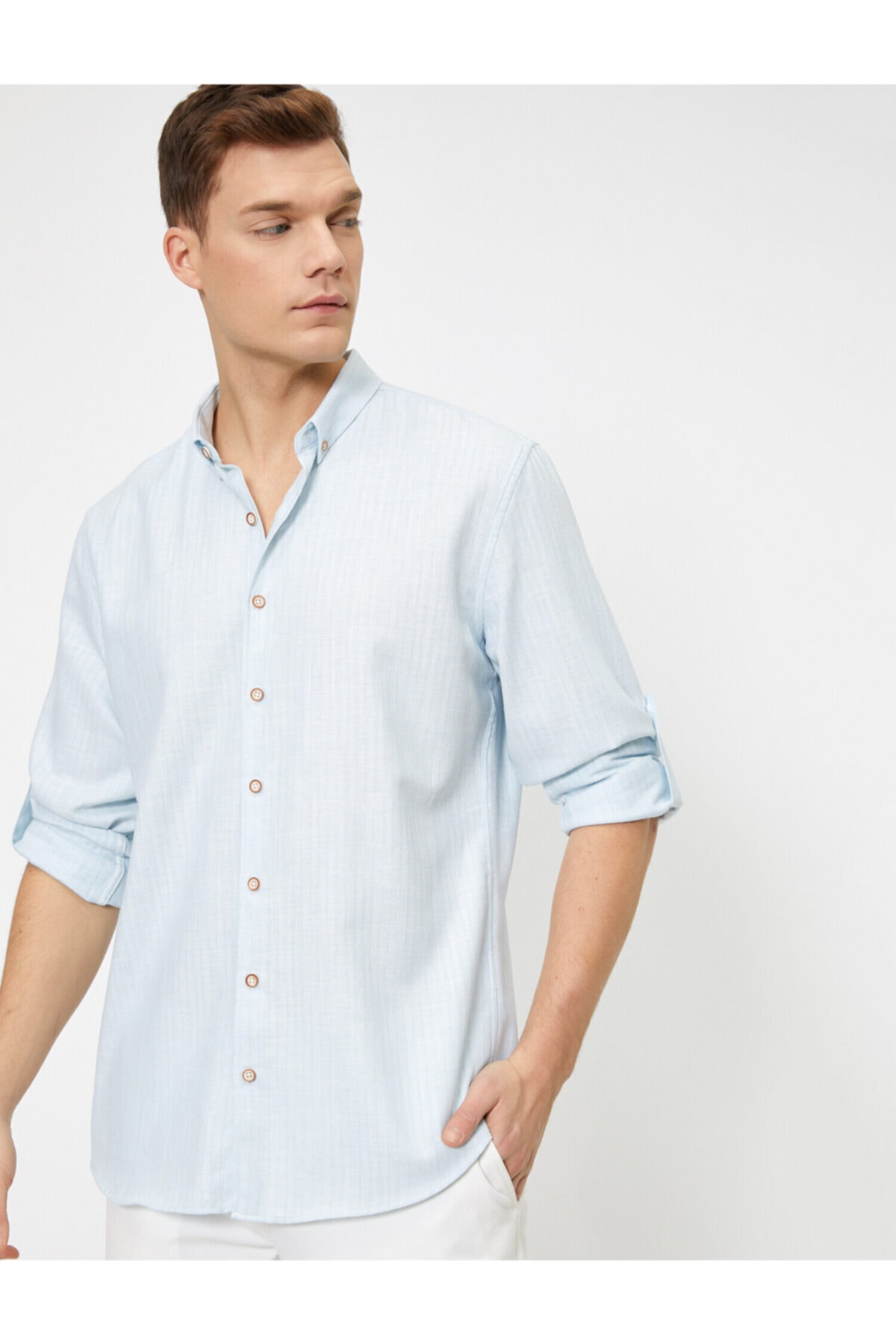 Koton Hemd Blau Relaxed Fit Fast ausverkauft