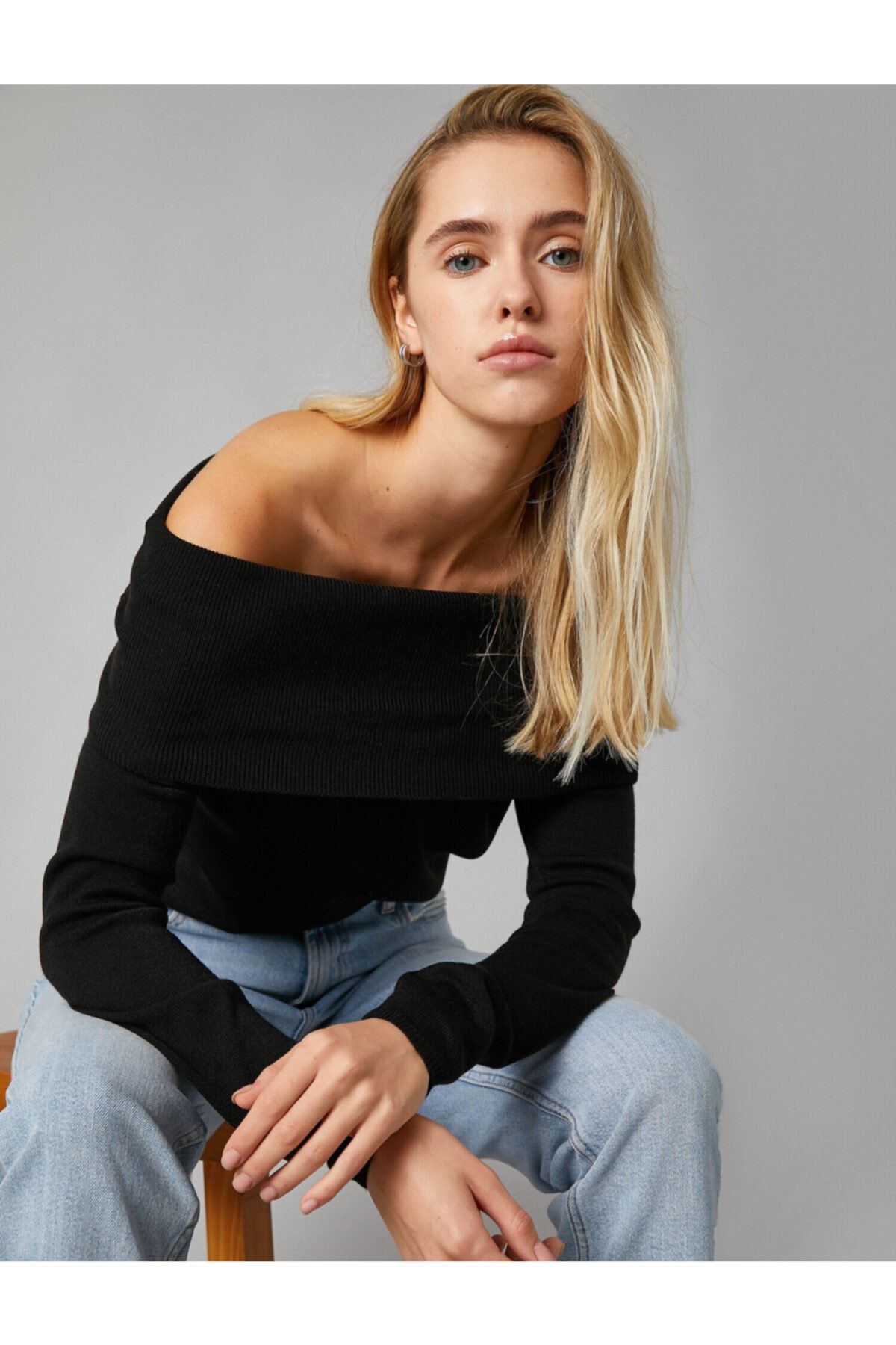 Koton Pullover Schwarz Regular Fit Fast ausverkauft