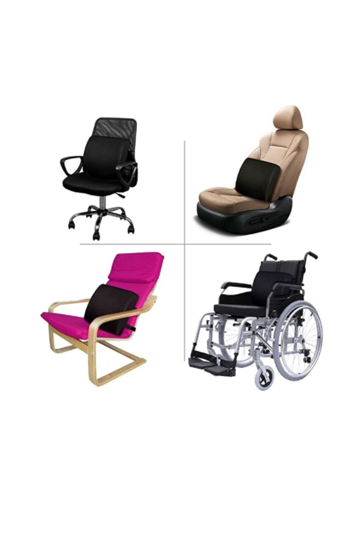 Ankaflex 2 Pieces Visco Orthopedic Waist Back Cushion Car Office