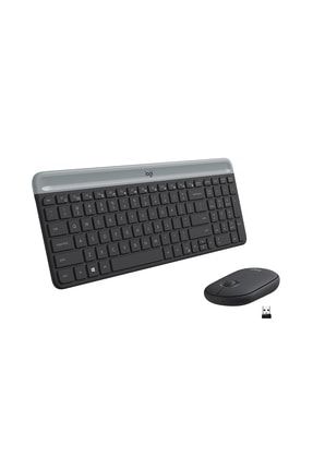 MK470 Kablosuz İnce Türkçe Klavye Mouse Seti - Siyah MK470 Sessiz