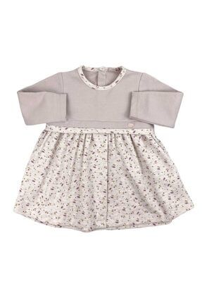 Robalı Çiçekli Bebek Elbise HE0026