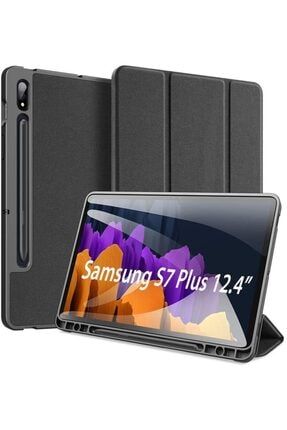 Samsung Galaxy Tab S7 Plus 12.4 Inch (2020) T970/t975/t976 Standlı Ultra Ince Deri Kılıf DS1CK5
