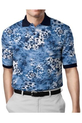 Erkek Mavi Modern Fit Polo Yaka T-shirt 150781HSK8M