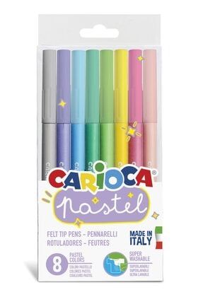 Carioca Pastel Renkler Yıkanabilir Keçeli Boya Kalemi 8'li eyb179