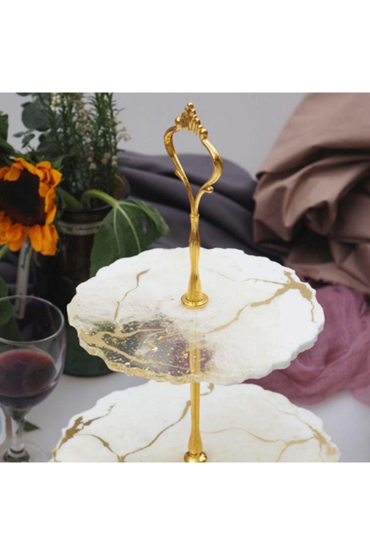 TT Tahtakale Toptancıları-Epoxy Silicone - 3-Piece Round Cake Stand E209 6