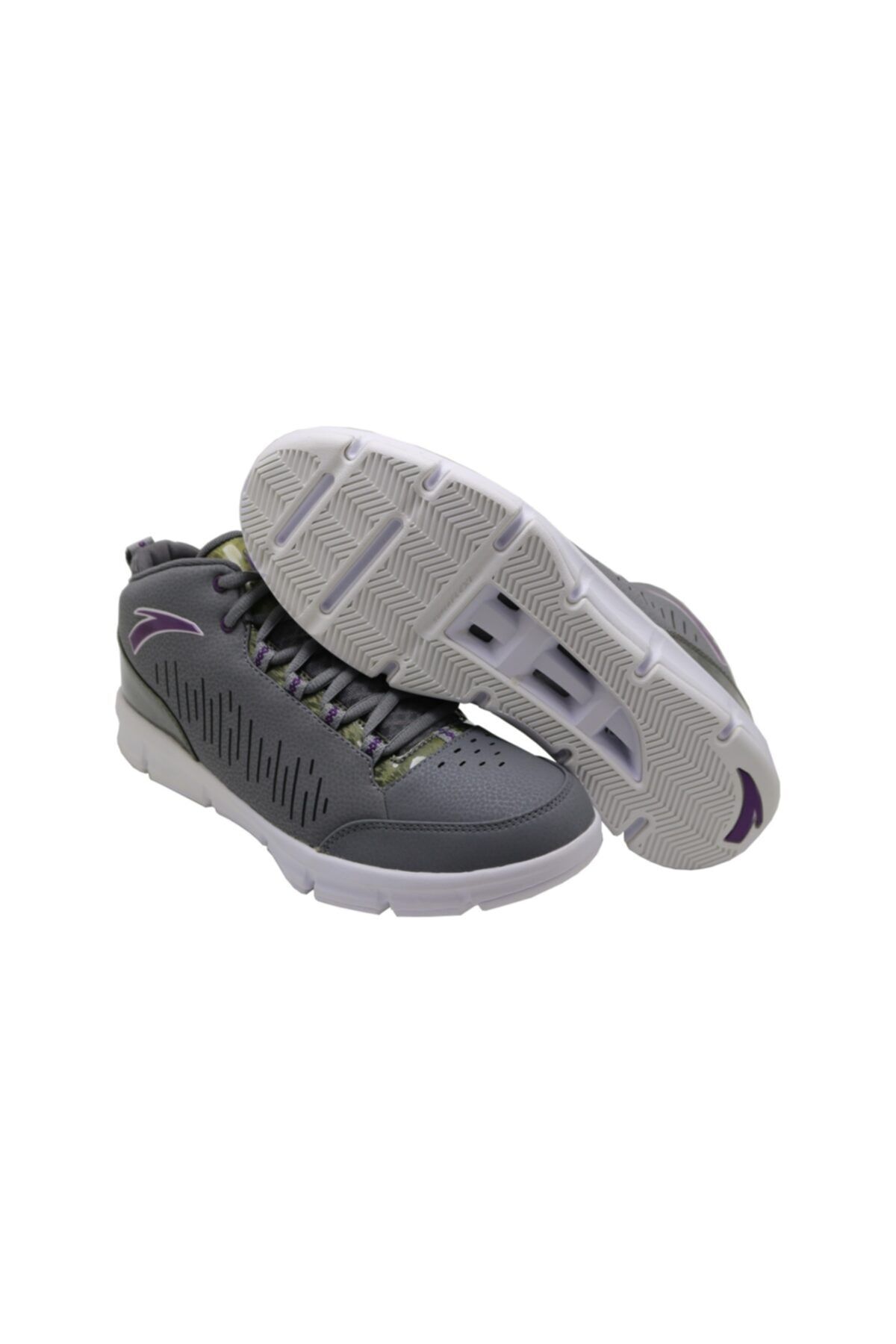 کفش بسکتبال خاکستری مردانه و زنانه ورزشی یونیسکس Gray Superflexi Tech Limp W Anta