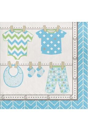 Bebek Kıyafetleri Mavi Peçete 16 Adet 318745