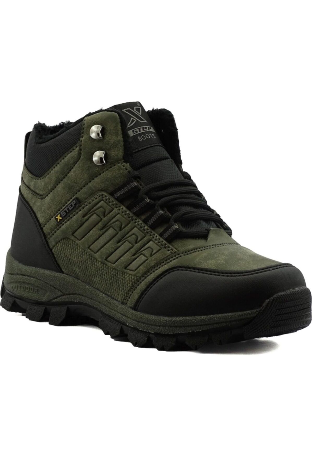 XStep Cizme Pentru Bărbați Din Blană Kaki Cu Fermoar, Rezistente La Frig, 36-44 Unisex - 37
