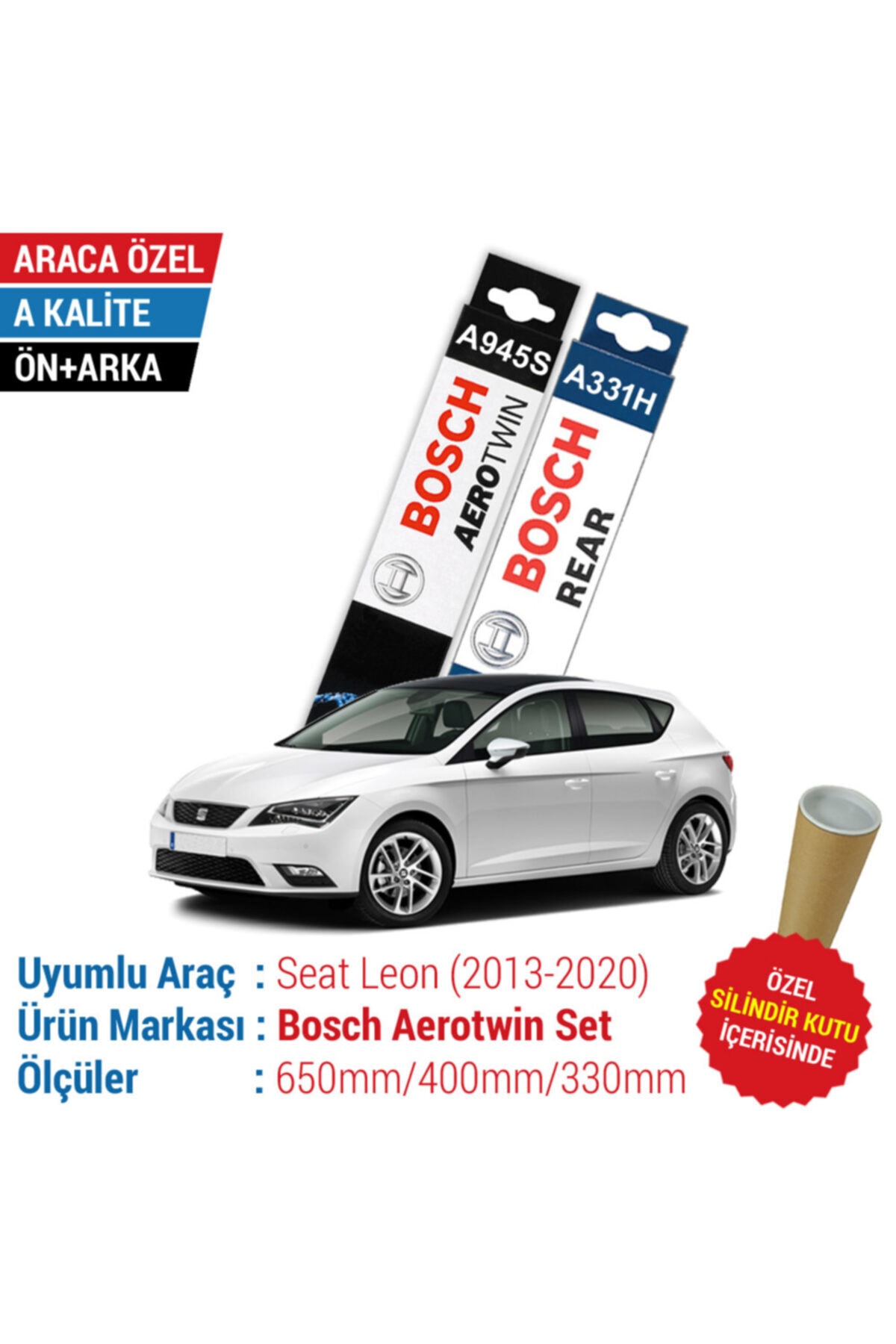 Bosch Seat Leon Ön Arka Silecek Takımı (2013-2020) Aerotwin