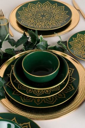 Keramika Yeşil Yemek Takımı