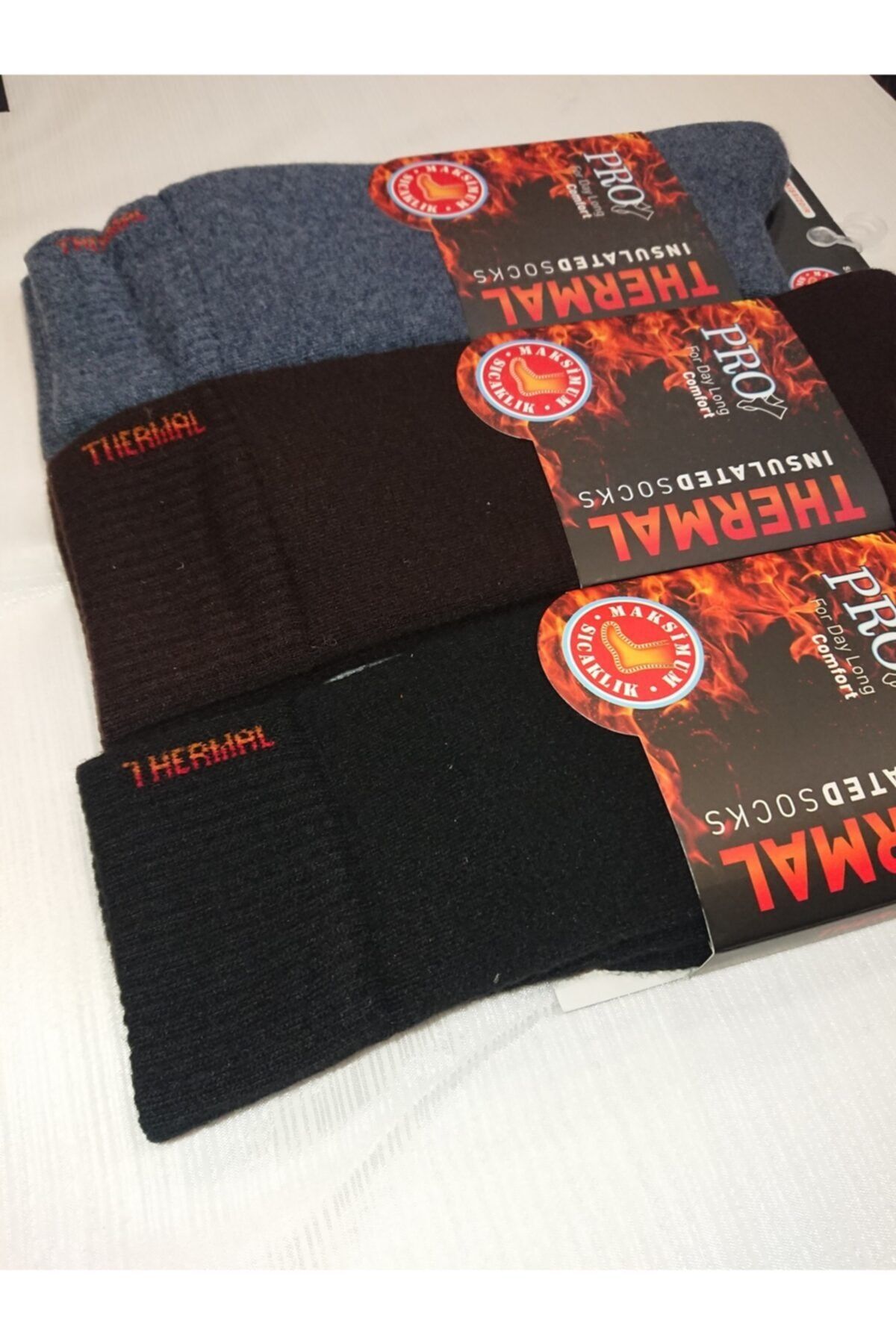 GÜÇLÜ 10 Lu Thermal Socks Winter Thick Men-women-unisex - Trendyol