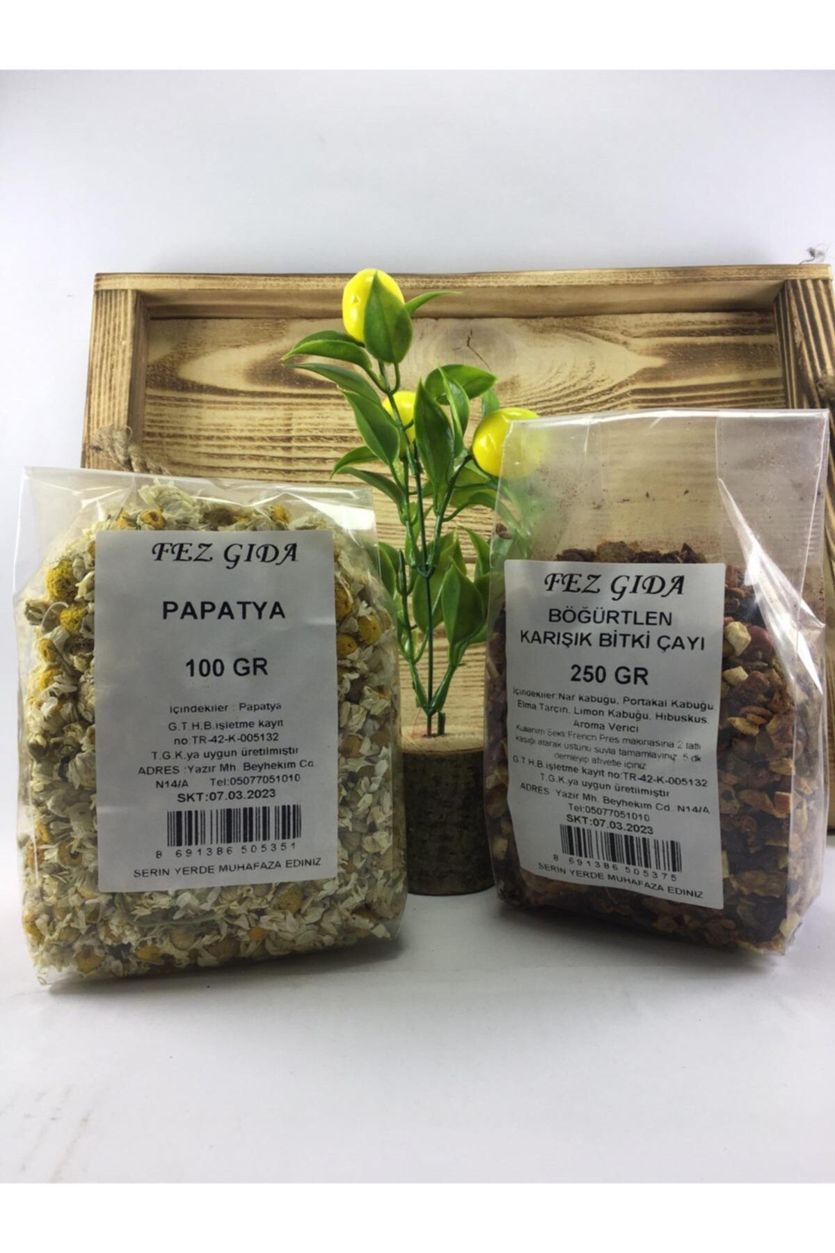 2li firsat papatya bitki cayi 100 gr bogurtlen karisik bitki cayi 250 gr demleme