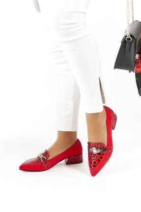 Kırmızı Süet Topuklu Ayakkabı 3.5cm B02801