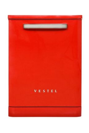 BM 5001 Retro Kırmızı 5 Programlı Bulaşık Makinesi Vestel