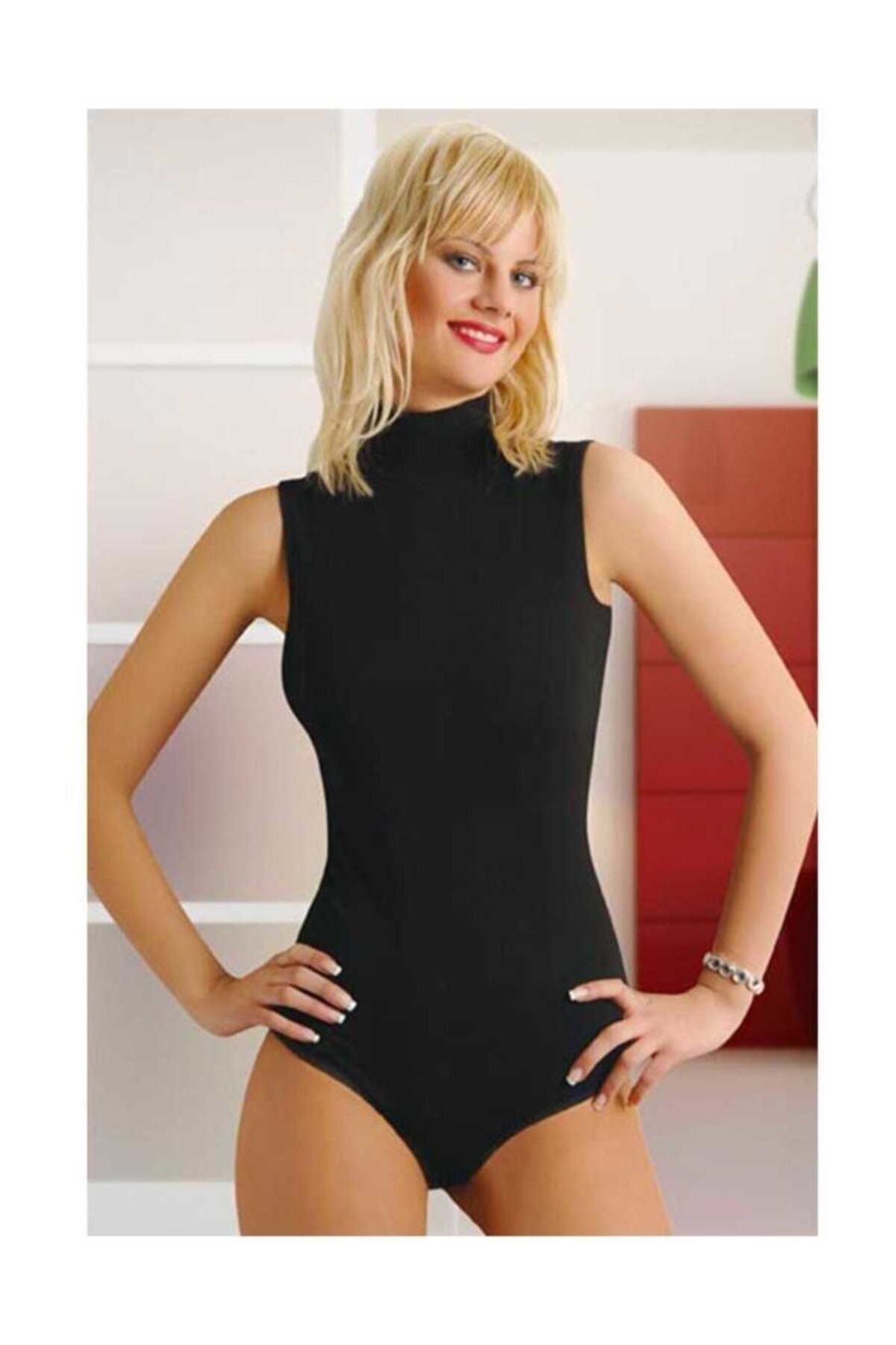Anıt-Black Japone Sleeve Snap-On Women's Bodysuit 1