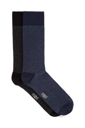 2li Lacivert Siyah Soket Çorap 092027-28417