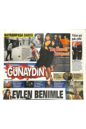 Sabah Gazetesi Günaydın Eki 8 Nisan 2014 - Sibel Can,kış Masalı Şarkısını Aldığı Adem Gümüşkaya Ile GZ100363