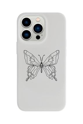 Iphone 13 Pro Lansman Kelebek Kadın Desenli Telefon Kılıfı IP13PLN-197