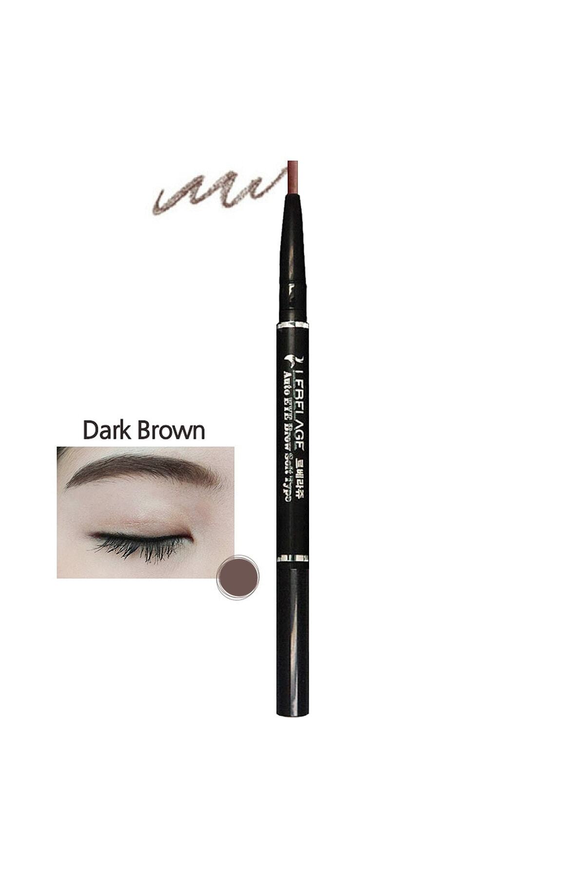 Koyu Kahve Otomatik Kaş Kalemi Auto Eye Brow Soft Type Dark Brown — قهوه‌ای 8809069140625 — تصویر 2 از 2