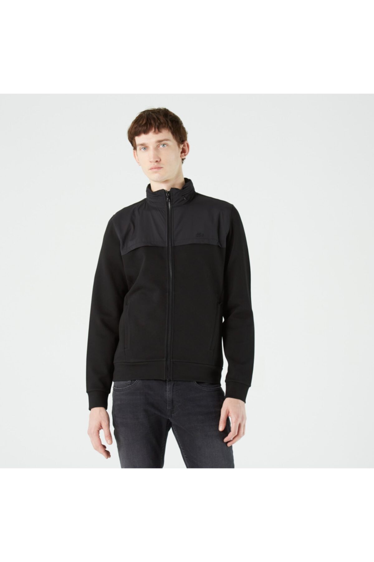 Lacoste Erkek Regular Fit Fermuarlı Siyah Sweatshirt