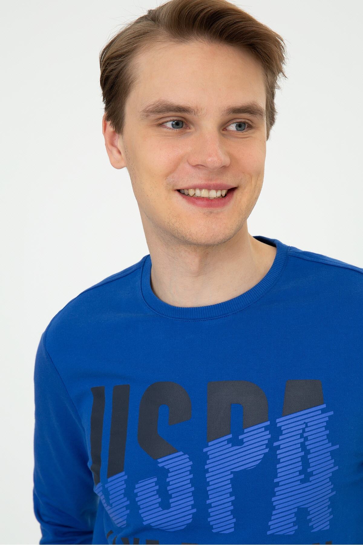 سویشرت مردانه آبی سرمه ای یو اس پولو | G081SZ082.000.1360834 اورجینال - تصویر 2