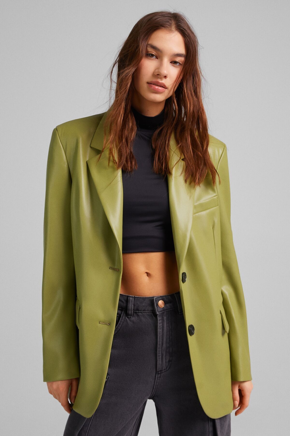 Bershka Suni Deri Blazer Fiyatı, Yorumları - TRENDYOL