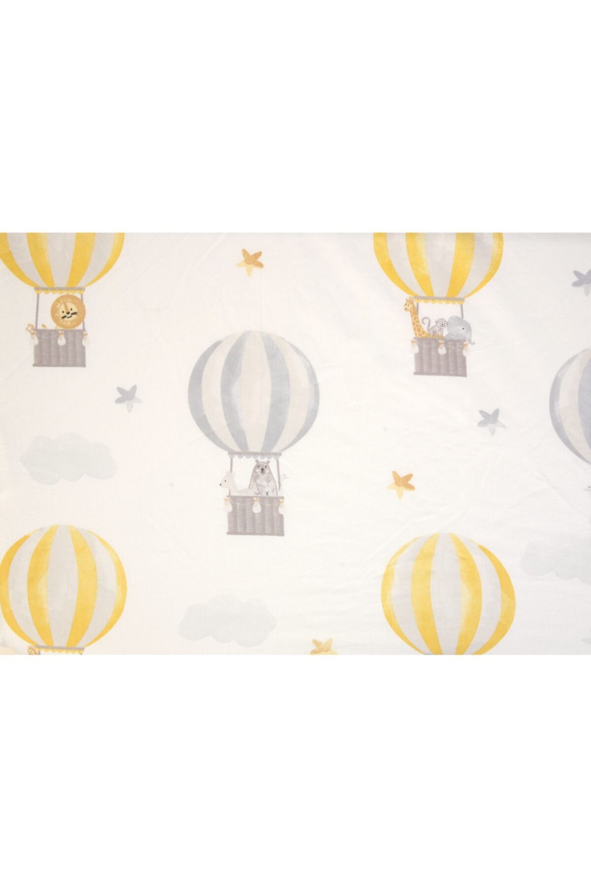 NAB-Mother's Side Crib Sheet with Elastic 2 Different Patterns Balloons and Forest Animals 60x90 +12 CmSet of 2 3