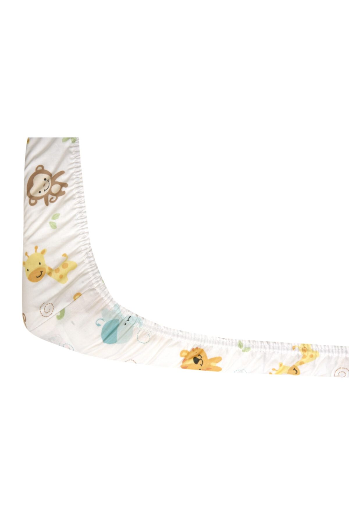 NAB-Mother's Side Crib Sheet with Elastic 2 Different Patterns Balloons and Forest Animals 60x90 +12 CmSet of 2 7