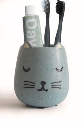 Kedi Beton Diş Fırçalık - Turkuaz Mavi BA1001003FDS