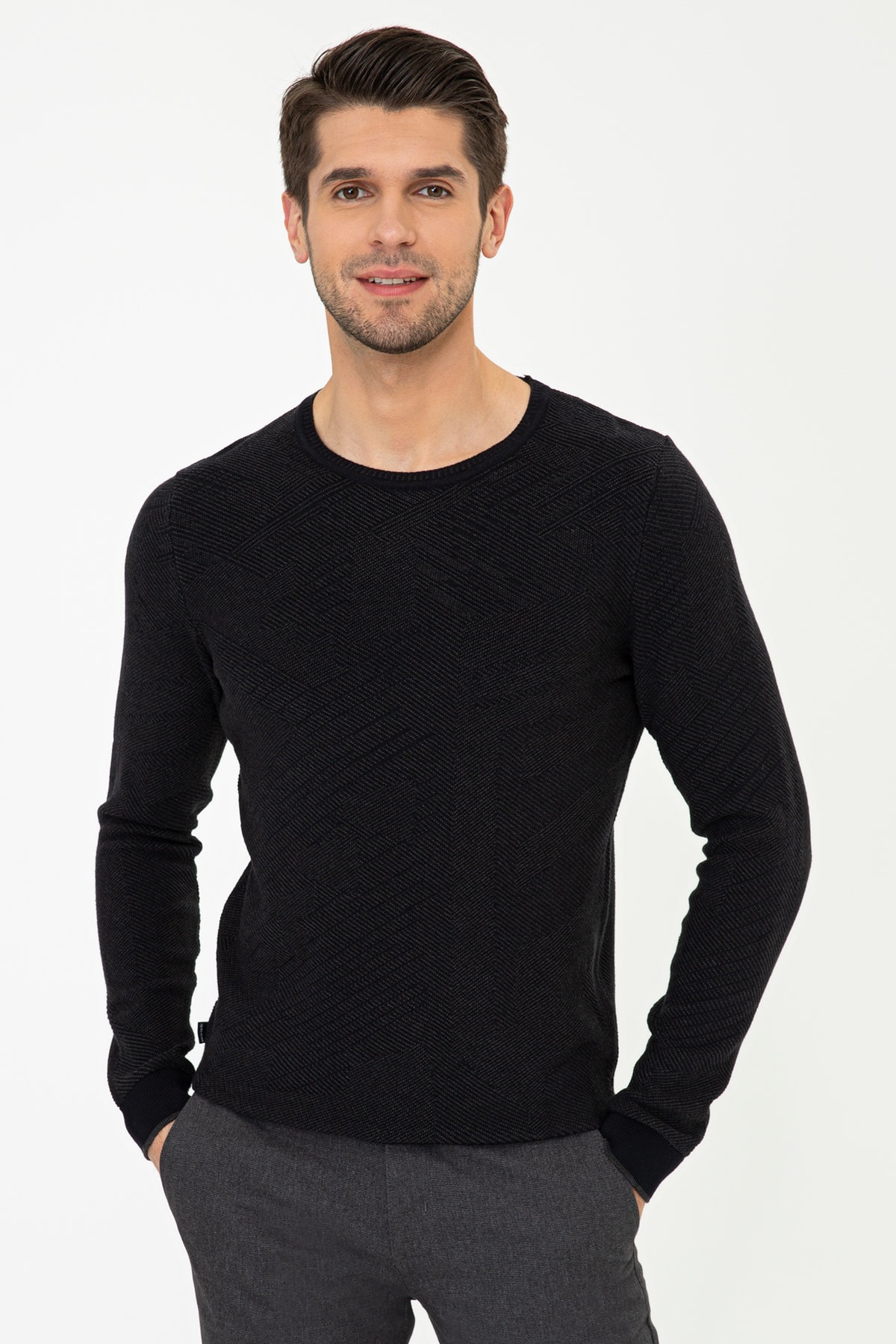 پلیور مردانه راسته آستین بلند | پیر کاردین Pierre Cardin G021SZ0TK.000.1388105 - تصویر 3