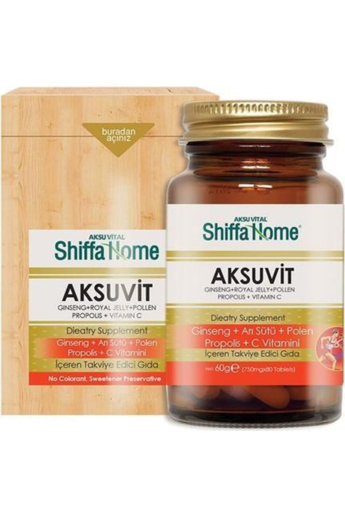 Shiffa Home Aksuvit Ginseng 750 mg 80 Tablet