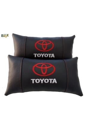 Toyota Deri Oto Koltuk Boyun Yastığı Araba Araç Koltuk Yastık 2 Adet Gönderilmektedir 16125