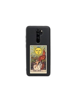 Redmi Note 8 Pro Uyumlu Kılıf The Sun Desenli Siyah Kapak note8prodesenli