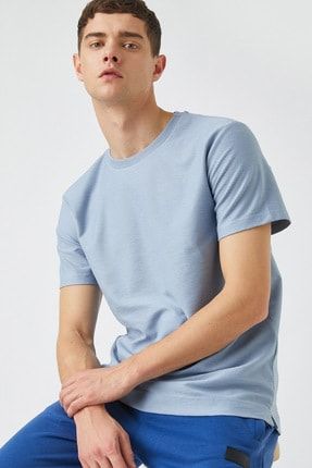 Erkek Mavi T-Shirt 2KAM11085OK