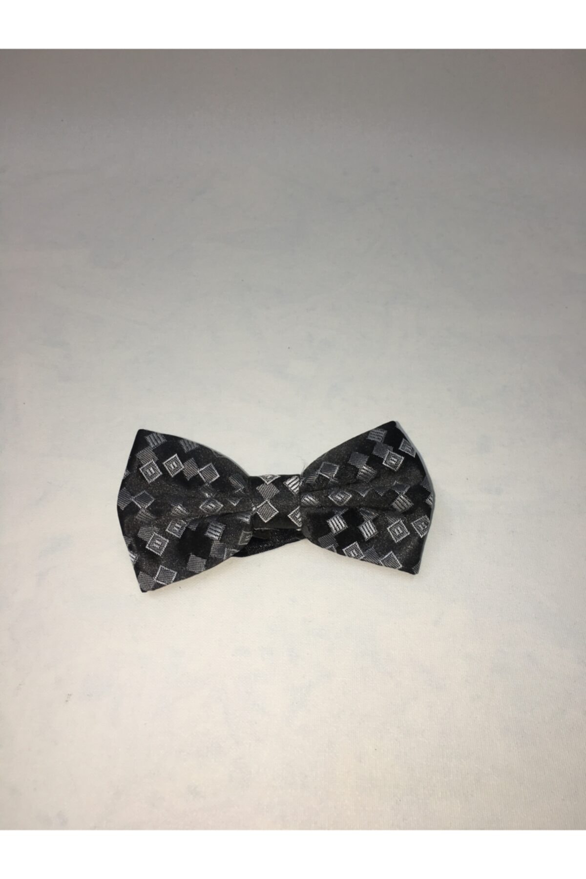 ModaRW16 Desenli Siyah Beyaz Kumaş Papyon