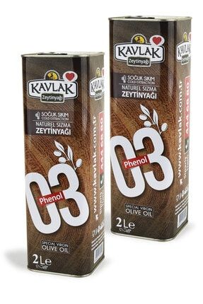 Kavlak Phenol 03 Soğuk Sıkım Zeytinağı 2 Litre Teneke 2'li Özel Fiyat KVLK0109