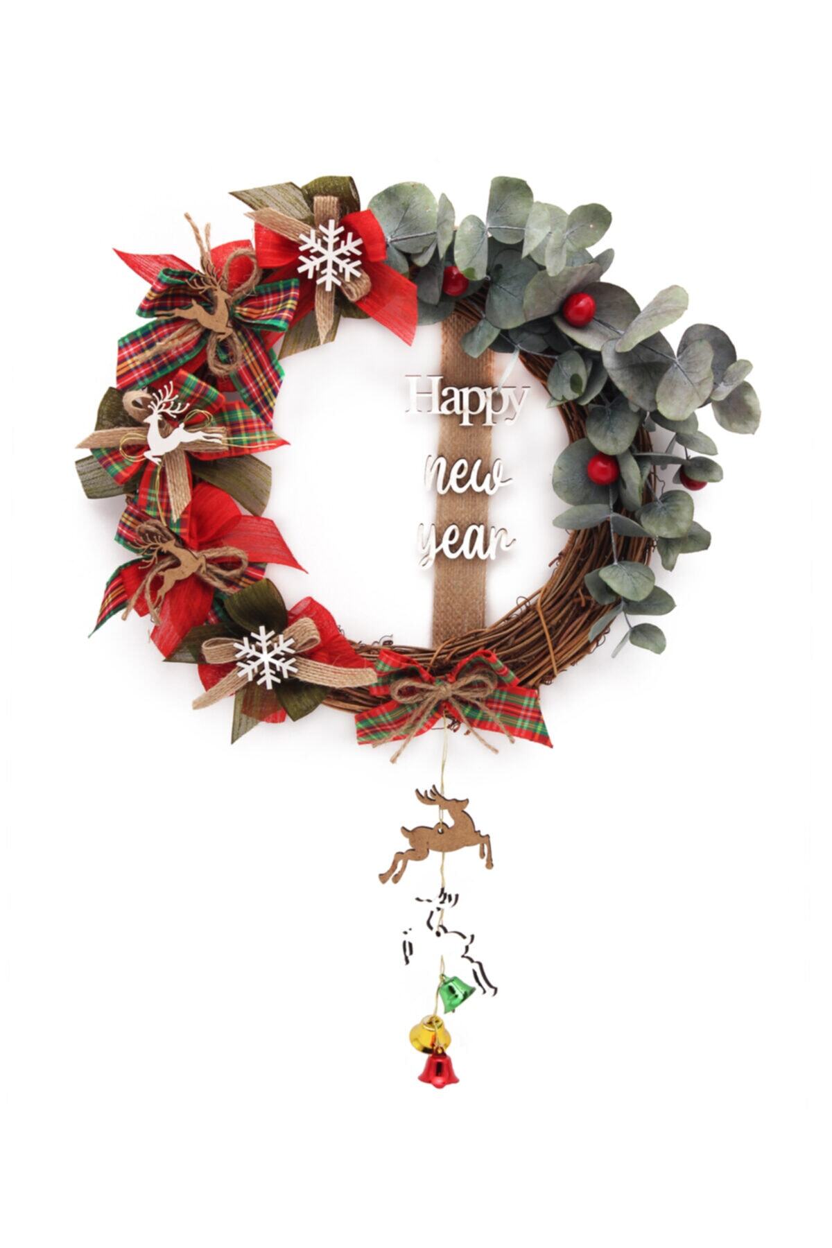 Natural Dried Flowers 2024 New Year 35cm Garland Door Ornament Door